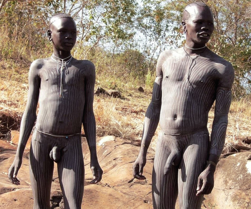 Naked Ethiopian men.
