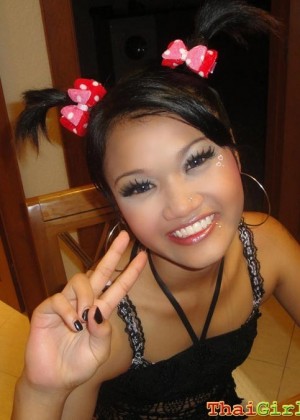 Crazy Thai girl is always smiling