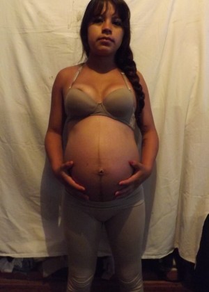 Tits of a pregnant Mexican